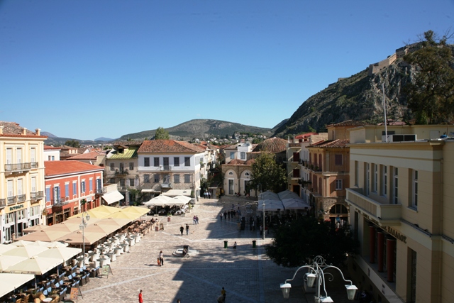 Nafplio - The old town from the archaeological museum 
